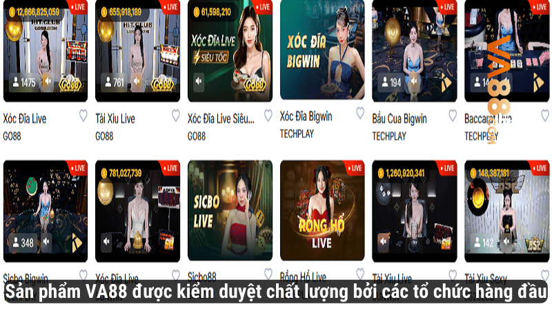 Sản phẩm VA88 được kiểm duyệt chất lượng bởi các tổ chức hàng đầu